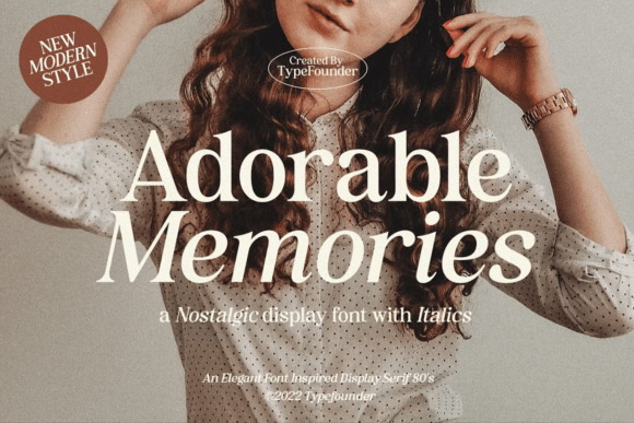 Adorable Memories: A Nostalgic Display Font for Modern Editorial Design