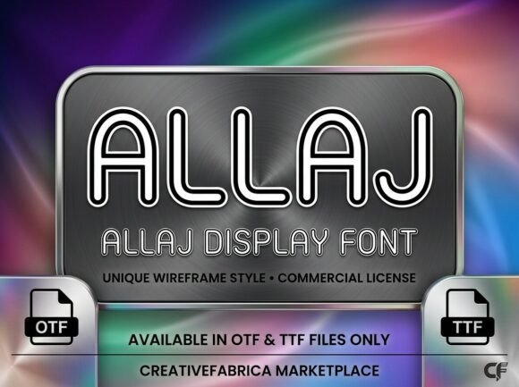 Allaj: A Futuristic Display Typeface for Modern Branding