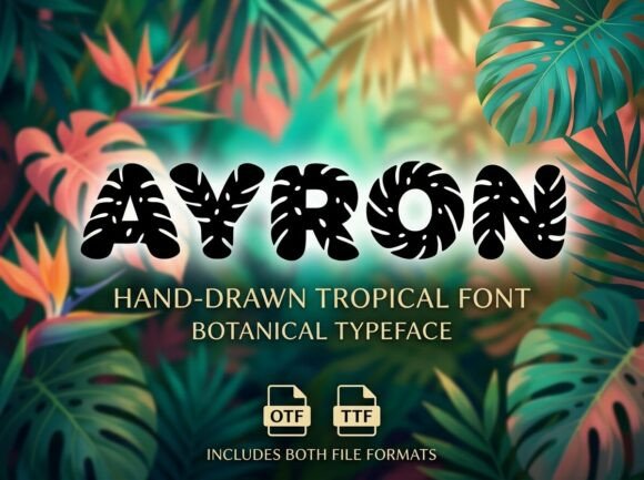 Ayron: A Premium Display Typeface for Editorial Design