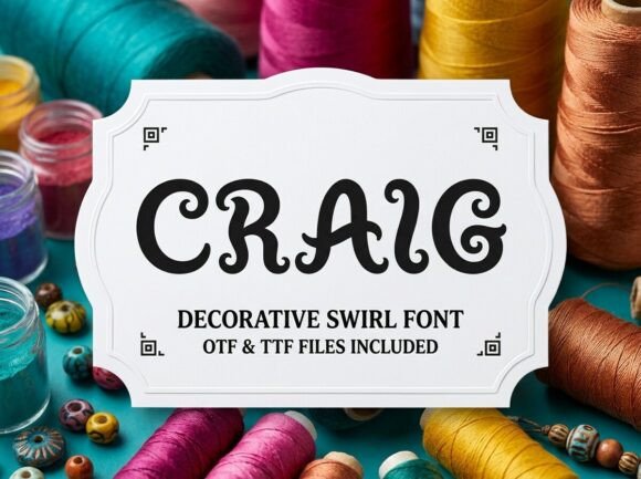 Craig: A Whimsical Typeface for Editorial Design and Storytelling