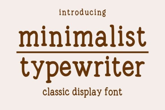 Minimalist Typewriter: The Perfect Display Font for Modern Web Design