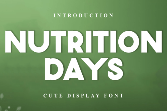 Nutrition Days: The Festive Display Font That Brings Holiday Magic to Branding