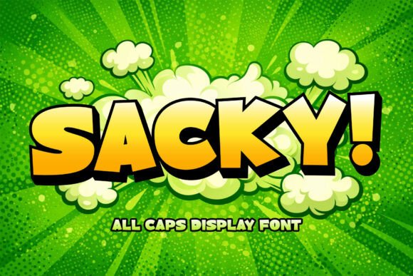 Sacky: The Bold Display Font for Handmade Creators