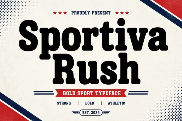 Sportiva Rush: The Varsity-Inspired Typeface for Bold Editorial Design
